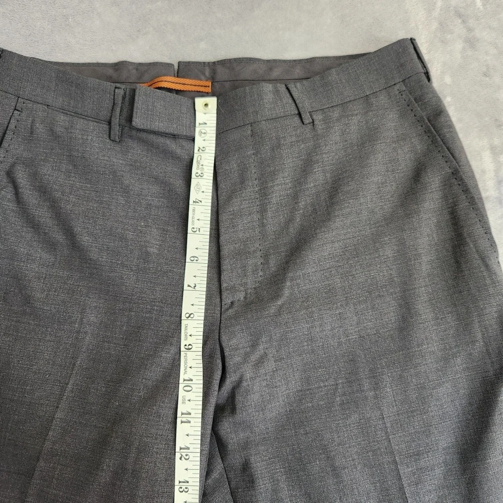 New CURRENT Zegna Gray Wool 5-Pocket Flat Front Flaws Pants Grey 34 X 31 Slacks